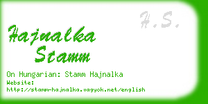 hajnalka stamm business card